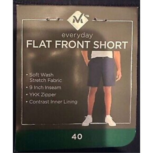 Size 40 Flat Front Short Navy - Picture 3 of 7